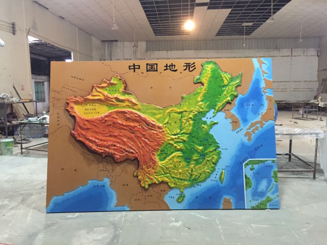 立体中国地形 地理园模型 产品展示 广东顺德美基隆园林艺术
